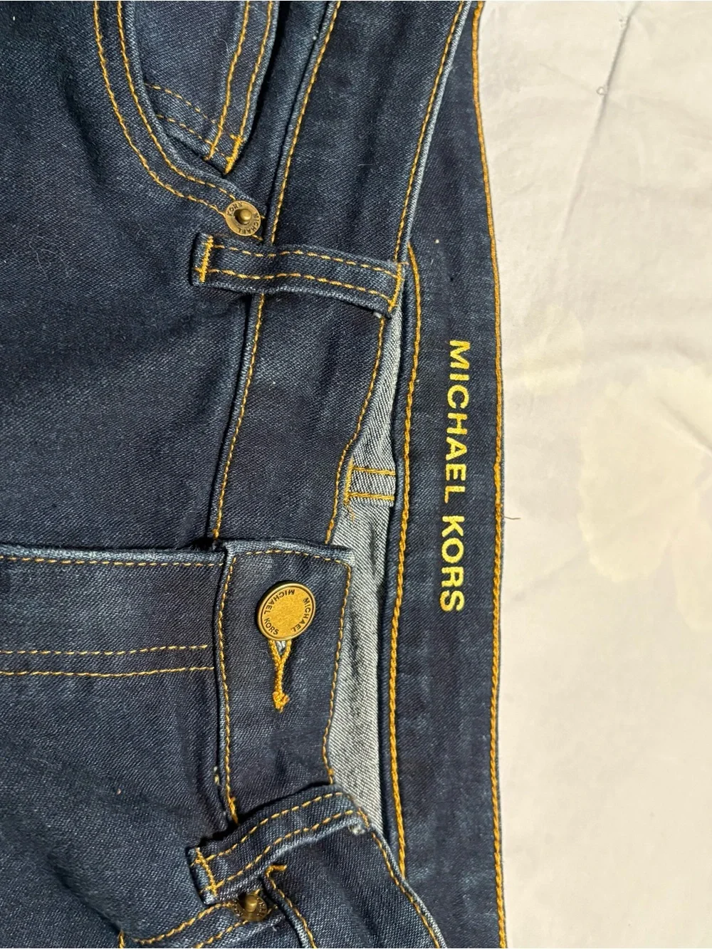 Michael Kors Men's Navy Slim Jeans with Contrast Stitching